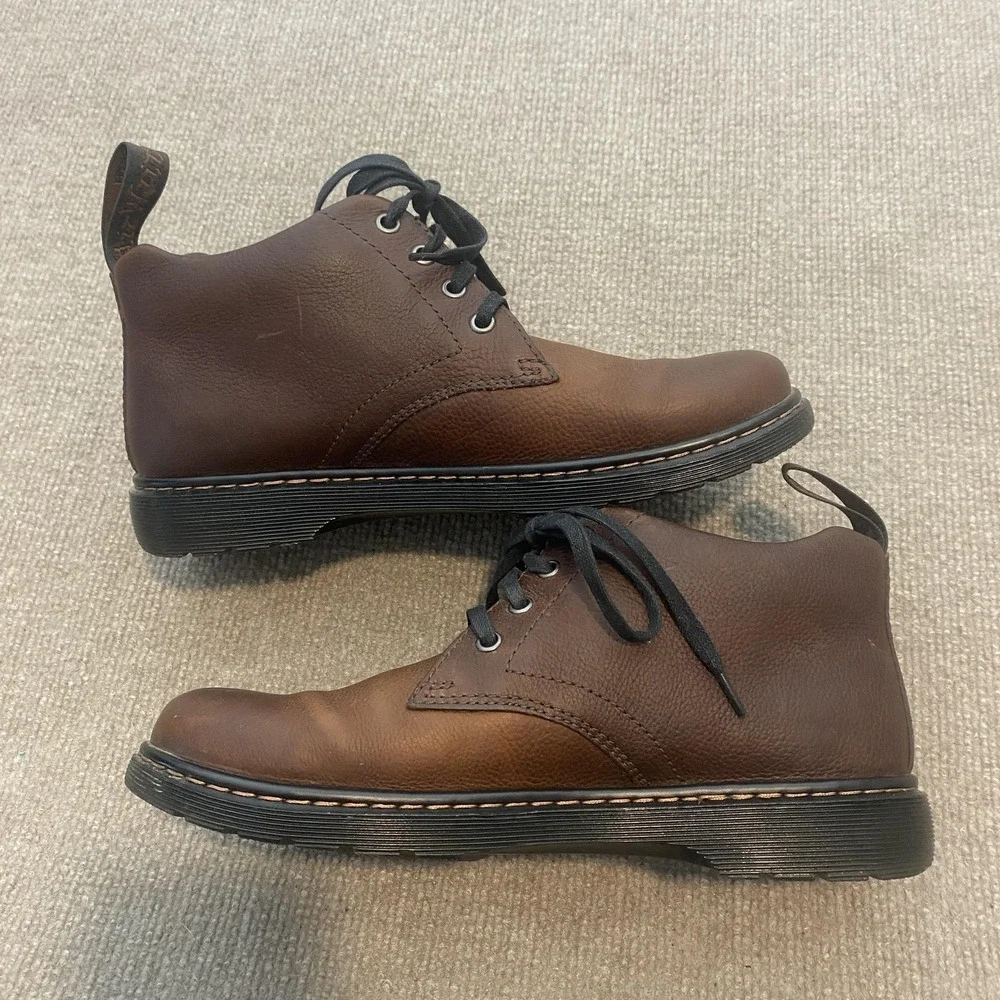 Dr. Martens Barnie Boots Mens 9 Womens 10‎ Brown Leather Chukka Ankle Grunge y2k
